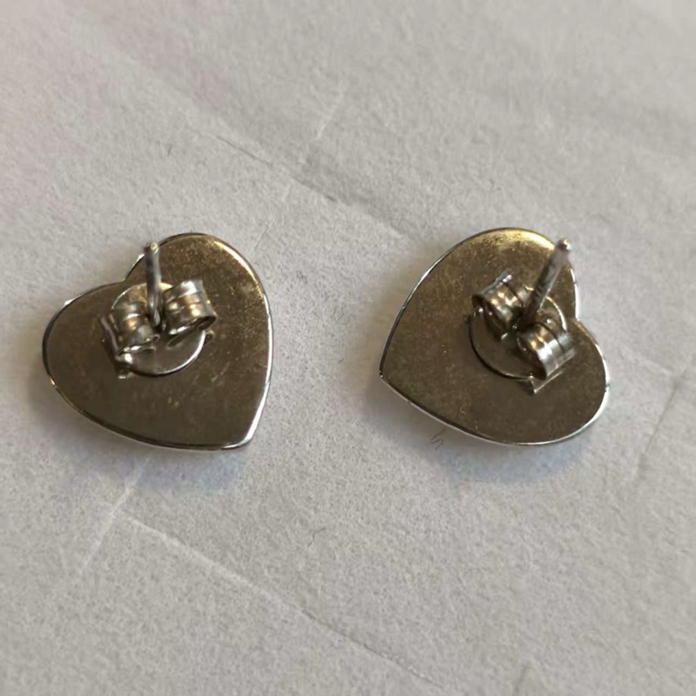 Tiffany & Co. Sterling Silver Love Studs Earrings - Picture 5 of 7